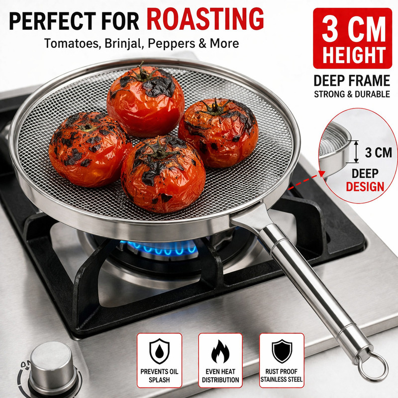 galaxystore Steel Roaster Grill Jali – Tandoor & Chapati Roasting Tool (1 Pc) 5 kg Roaster(Steel)