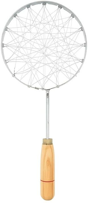 Aric Barbeque Net, Gas Tandoor Grill With Wooden Handle, A Must For Every 0.5 kg Roaster(Silver, Steel)