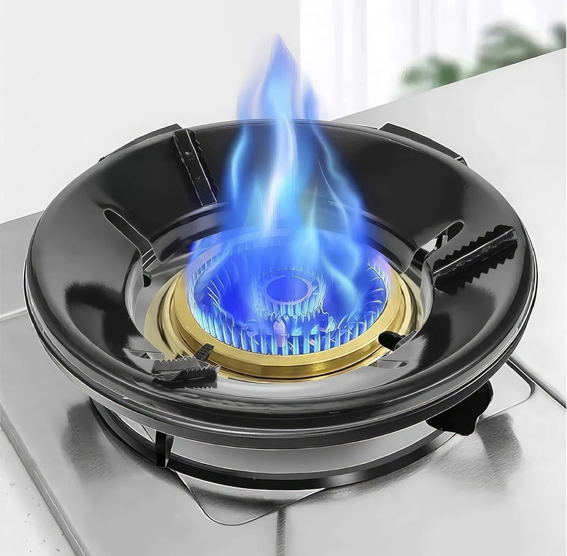 BLLUEX Blluex Gas Burner Stand Gas Saving Fire Proof 4-Leg 1 0.2 kg Roaster(Black)
