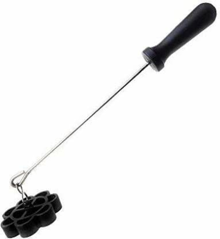 Beliko Stainless Steel Non Stick Rose Murukku Cookie Maker Mould | Achappam 0.025 kg Roaster(Black, Steel)