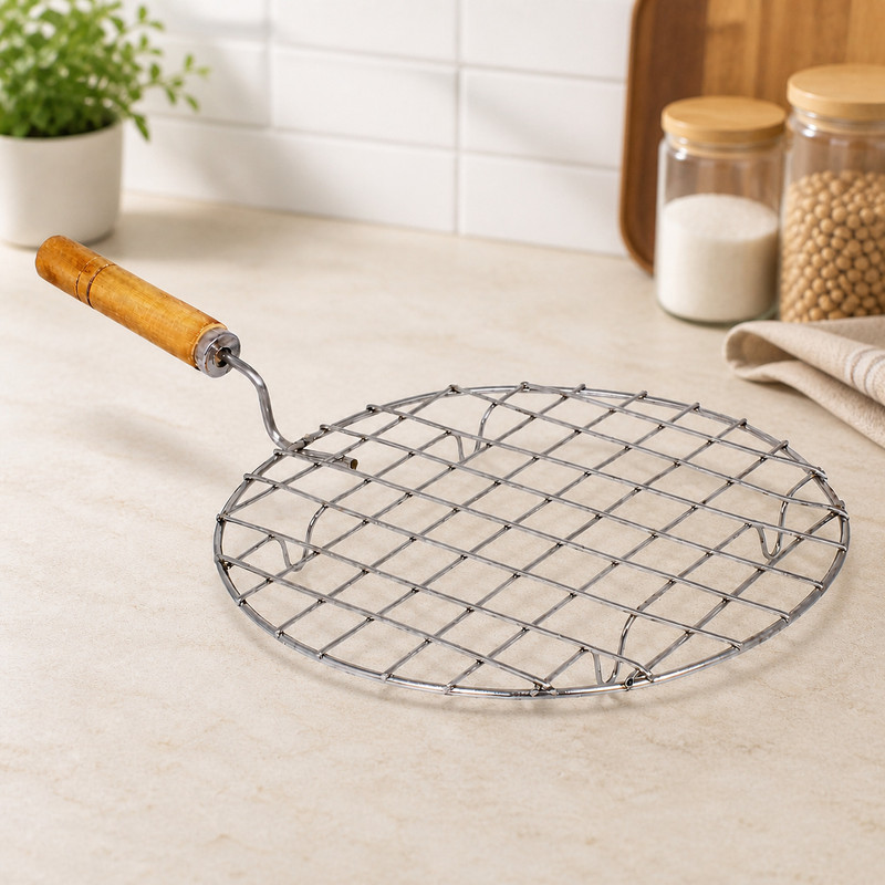 MAXSUN Easy Cooking Papad Jali | Roti Grill Net | Phulka Maker | BBQ Grill Tool m38 7 kg Roaster(Silver)