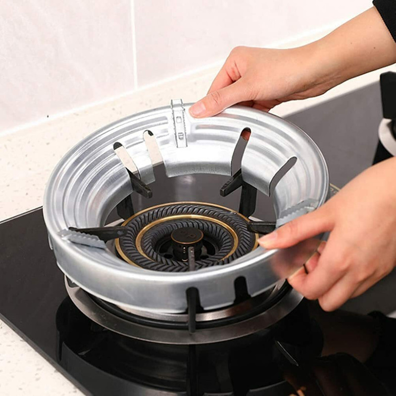 Uratech Gas Burner Cover Gas Saver Jali Home Gas Stove Fire & Windproof Energy (Silver) 0.1 kg Roaster(Silver)