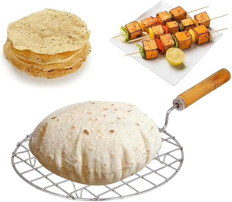 EliteMall PAPAD JALI 0.2 kg Roaster(Steel)