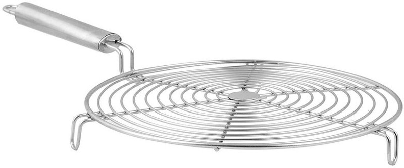 UTENCIL UNIVERSE Small Kitchenware Stainless Steel Round Roaster Jali Griller 0.1 kg Roaster(Silver)