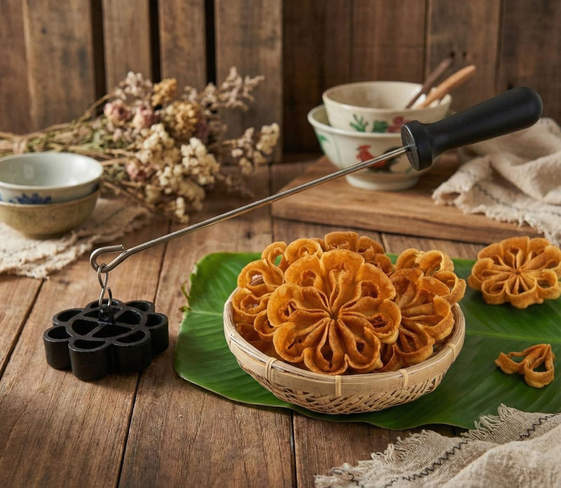 FAAS Flower Shape Jalebi Frying Mold | Deep Fry for Jalebi, Imarti & Creative Snacks 2 kg Roaster(Black)