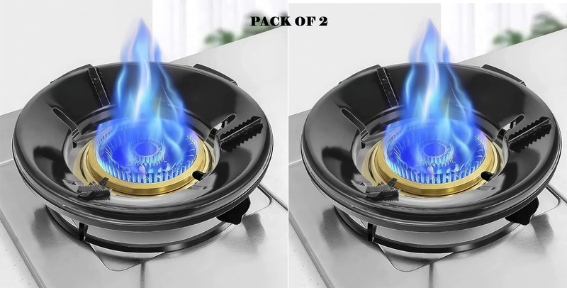SPIRITUAL HOUSE Gas Saver Burner Stand |Home Gas Stove Fire 1 kg Roaster black of 2 1 kg Roaster(Black)