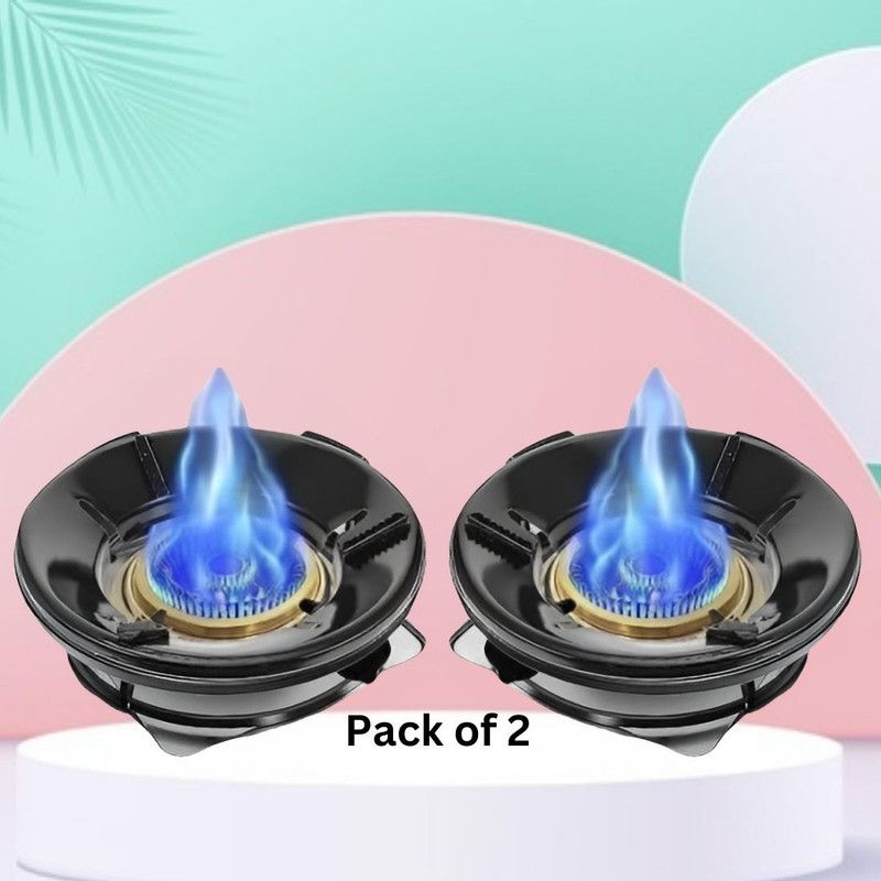 Clairbell Gas Saver Burner Stand, Ring Fire & Windproof Energy Saving, For Kitchen R162 3 kg Roaster(Black)