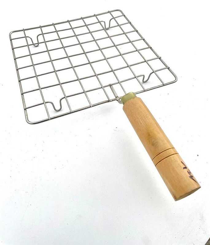 JIVAAN Hand Grill Bread Papad Roti Stand Roasting Rack (Square Shape) 1Pc DF17 2 kg Roaster(Steel)