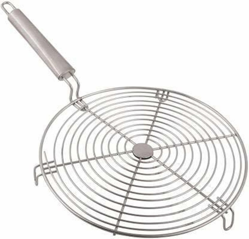 Ganpati Stainless Steel Wire Roaster Papad, Roti, Chapati, Toast, Baigan Bharta, 0.1 kg Roaster(Silver)