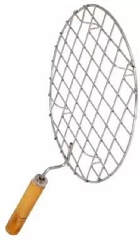 KMH Round Roti Roaster with Butter Brush, Paneer Jali, Barbeque Grill (Combo) 2 kg Roaster(Silver)