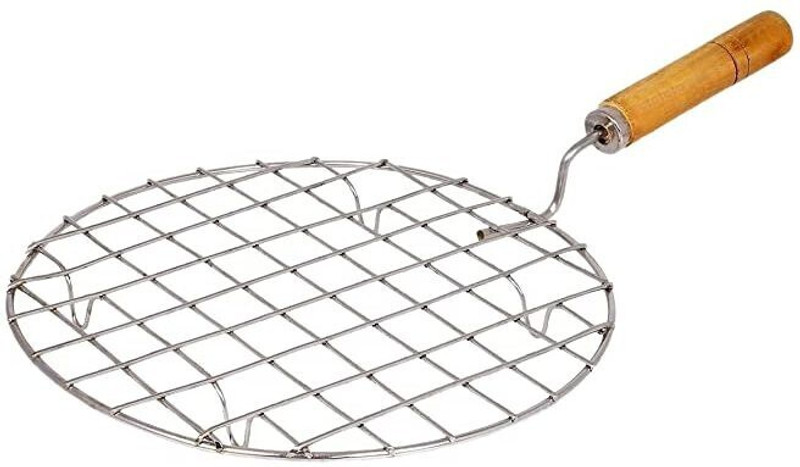 LSARI Stainless Steel net with Wooden Handle Barbeque Jali 3 kg Roaster(Silver)