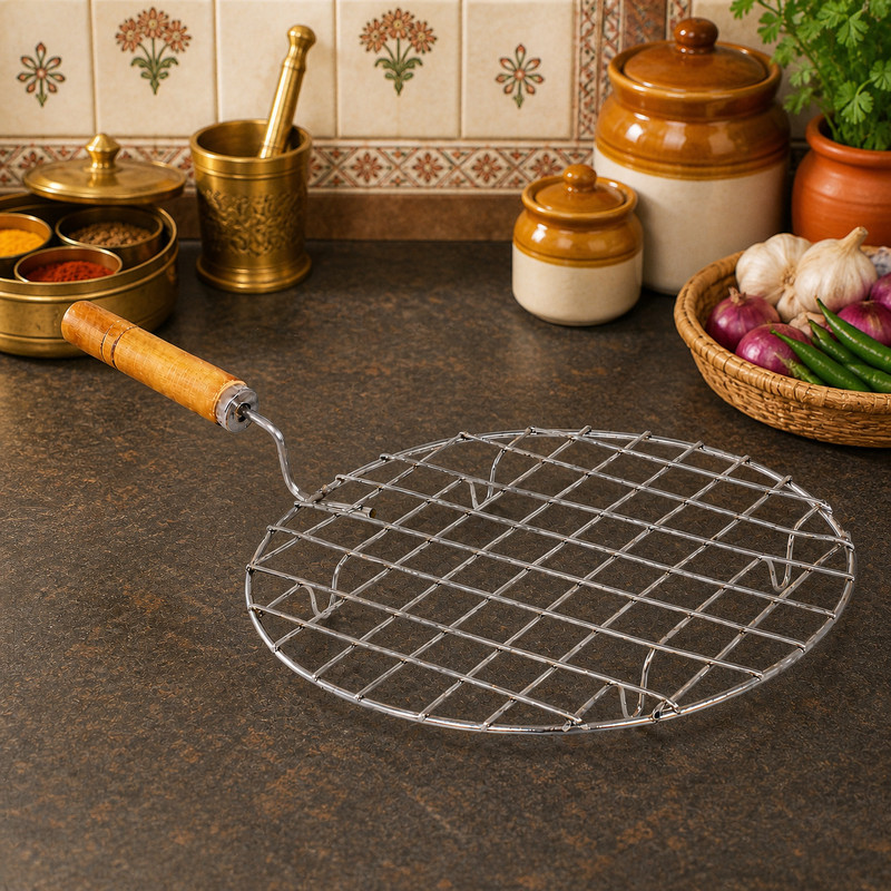 MAXSUN Smoky Flavor Papad Jali | Roti Grill | Phulka Maker | BBQ Grill m29 5 kg Roaster(Silver)