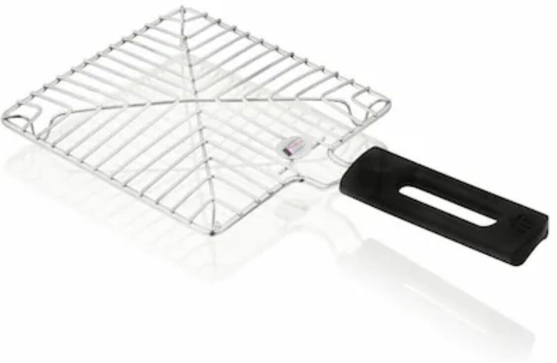 Inaara Square Stainless Steel Papad Jali with Heat Resistant 0.1 kg Roaster(Silver)