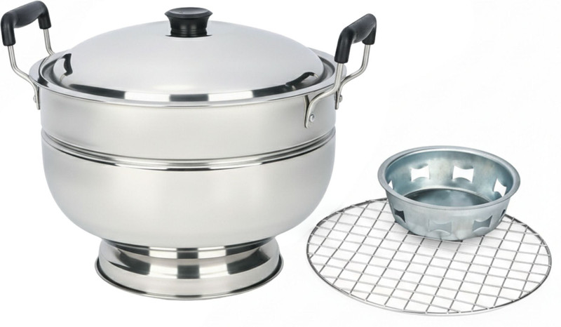 ARTHAM Stainless Steel Bati Cooker & Tandoor (Litti Maker) for Kitchen 2 kg Roaster(Steel)