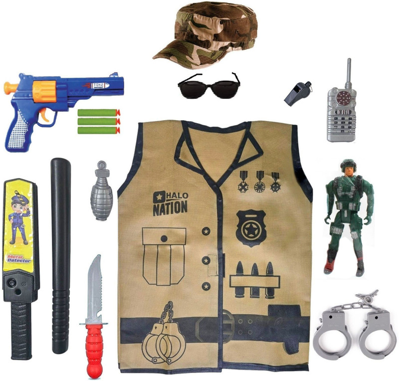 HALO NATION Police Dress Roleplay Toy Police Set Police Toys for Kids 4 to 11 Years