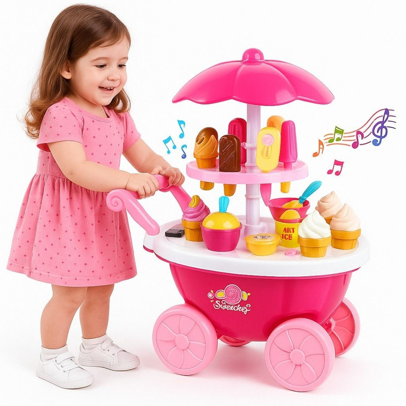 kapishreeenterprise Little Treasures Sweet Shop Ice Cream Cart Toy for Kids RPT2