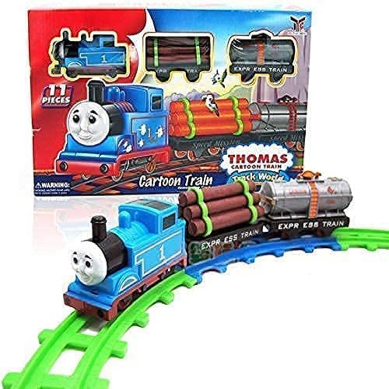 BVM Thomas-Style Toy Train Set with Tracks, Lights & Sound