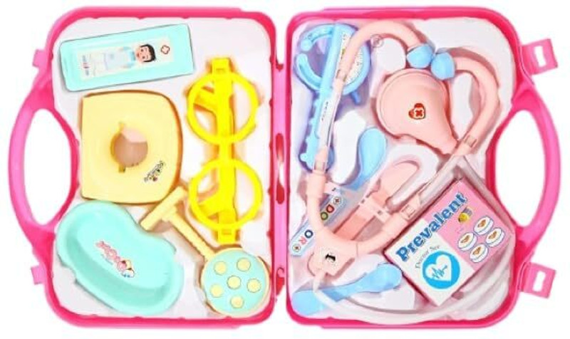 babbyrainbow Kids Doctor Play Set Medical Kit Toy with Stethoscope, Thermometer, Syringe