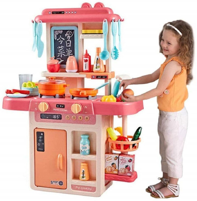 himanshu tex Kitchen Toys For Girls With Realistic Lights & Sounds & Kitchen Accessories Set