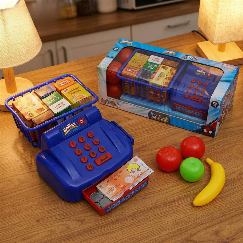 Kriiddaank Spiderman Cash Register for Kids - Fun & Educational Toy for Kids - Safe, Enga