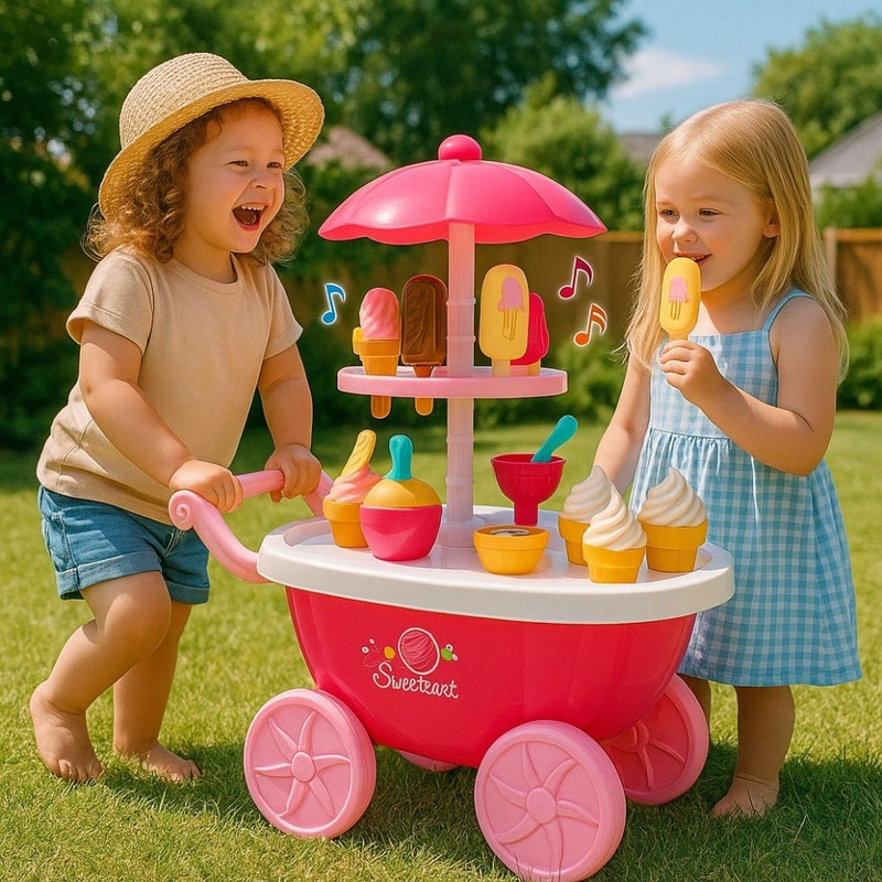 Tushiv Kids' Miniature Ice Cream Parlor Play Toy Trolley RPT3