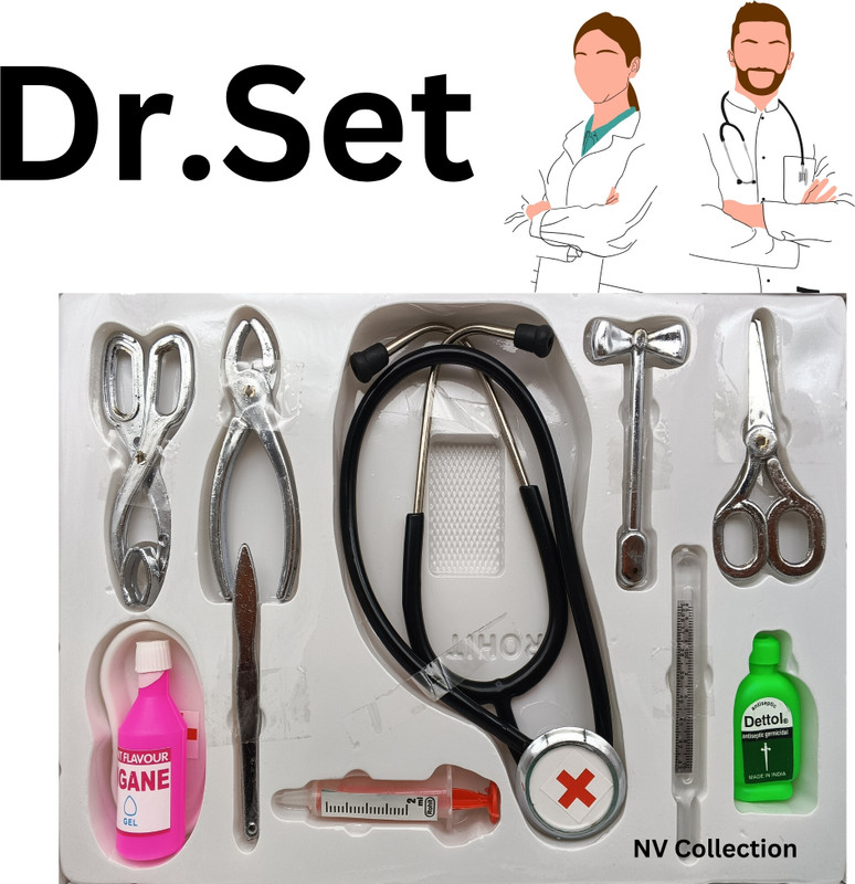NV COLLECTION Shimmering Toy Doctor Tools for Kids’ Fun Time
