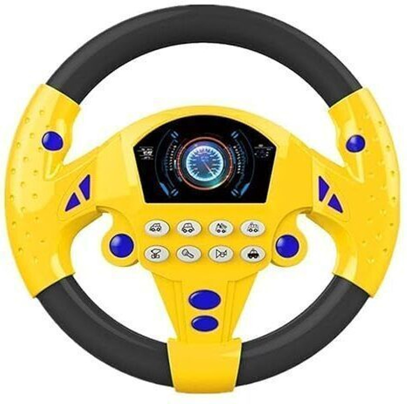Jasin and co Little Driver Steering(Pack of 1) with Various Traffic Sounds & Suction Cup Base