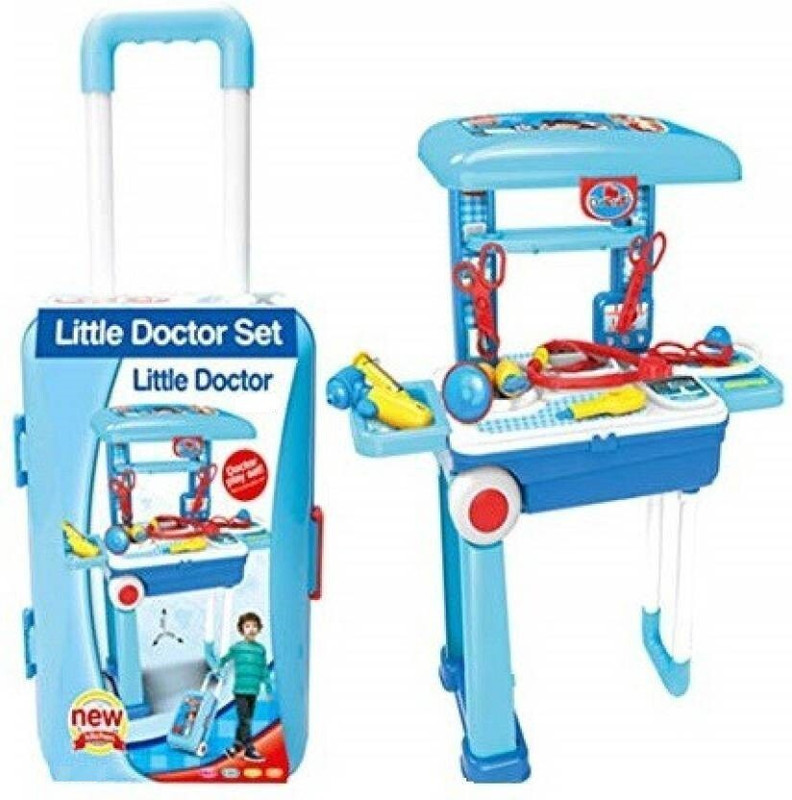 Toyvala Pretend Doctor Play Set Carry Medical Wheels/ Suitcase / Medical Tool for Kids Doctor Nurse Medical Toy Set (Doctor Set)