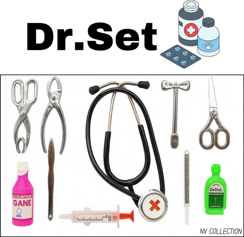 CTC CREATION Polished Chrome Doctor Tools Kit for Little Ones