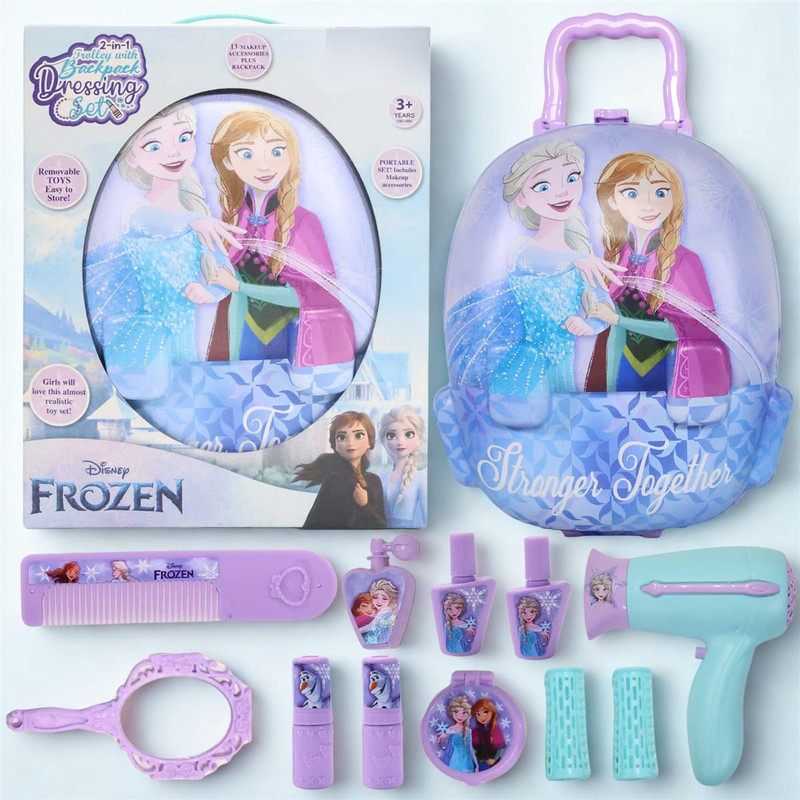 Kriiddaank Frozen 2-in-1 Backpack and Trolley Dressing Table Beauty Set