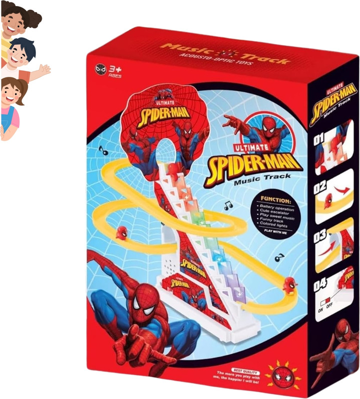 Zuuluzrs Limited Edition Funny Automatic Stair-Climbing Spiderman Track Racer
