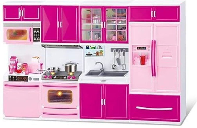 Toyrama 4 Door Stattion Kitchen Set Battery Operated Pretend World Dream House