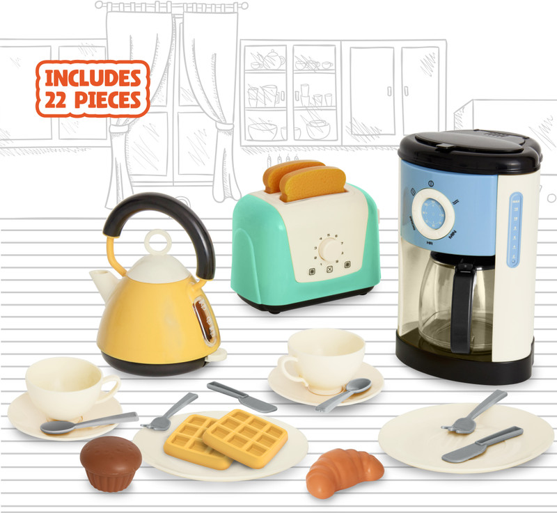 Casdon Kitchen Set|With Coffee Maker|Toy Appliance Playset With Realistic Feel|3 Years+