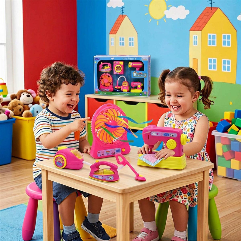 Kriiddaank Peppa Pig Mini Household Toys Set 6 Piece Role Play Set