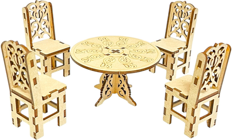 clt Miniature Wooden Barbi dollhouse furniture set for kids|dollhouse dining set