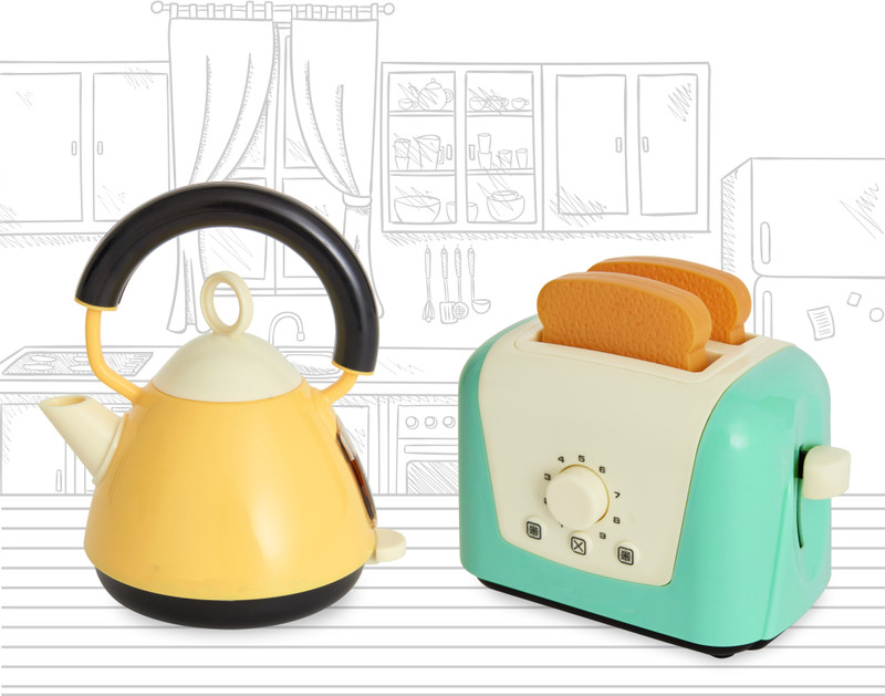 Casdon Toaster & Kettle Set|Interactive Toy With Realistic Feel|Pretend Play|3 Years+