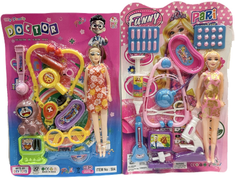 adfield one Doll Doctor Play Set Combo – 2-in-1 Medical Pretend Play