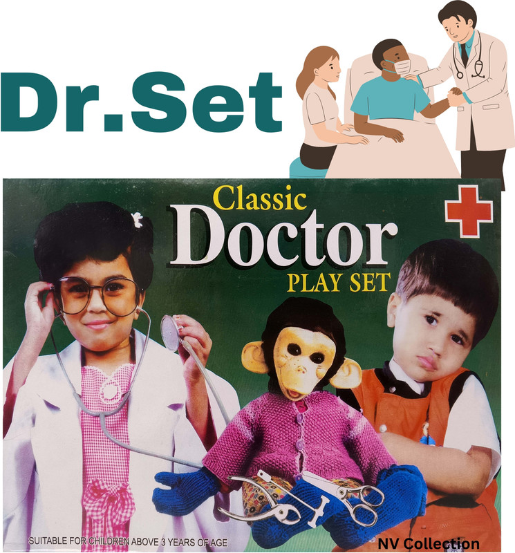 CTC CREATION Child Learning Medical Toy Kit with Chrome Finish