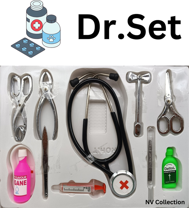 NV COLLECTION Sparkling Kids Doctor Bag for Make-Believe Fun