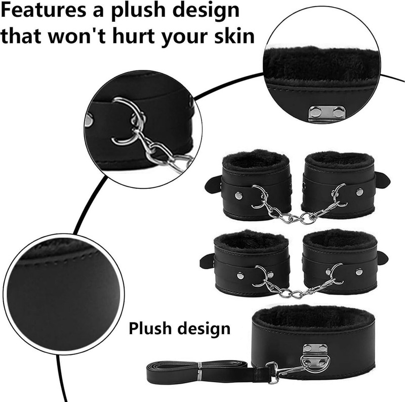 Bragrills Soft Bond Play Kit for Couples – 10-Piece Set with Blindfold, Handcuffs,Rope Etc