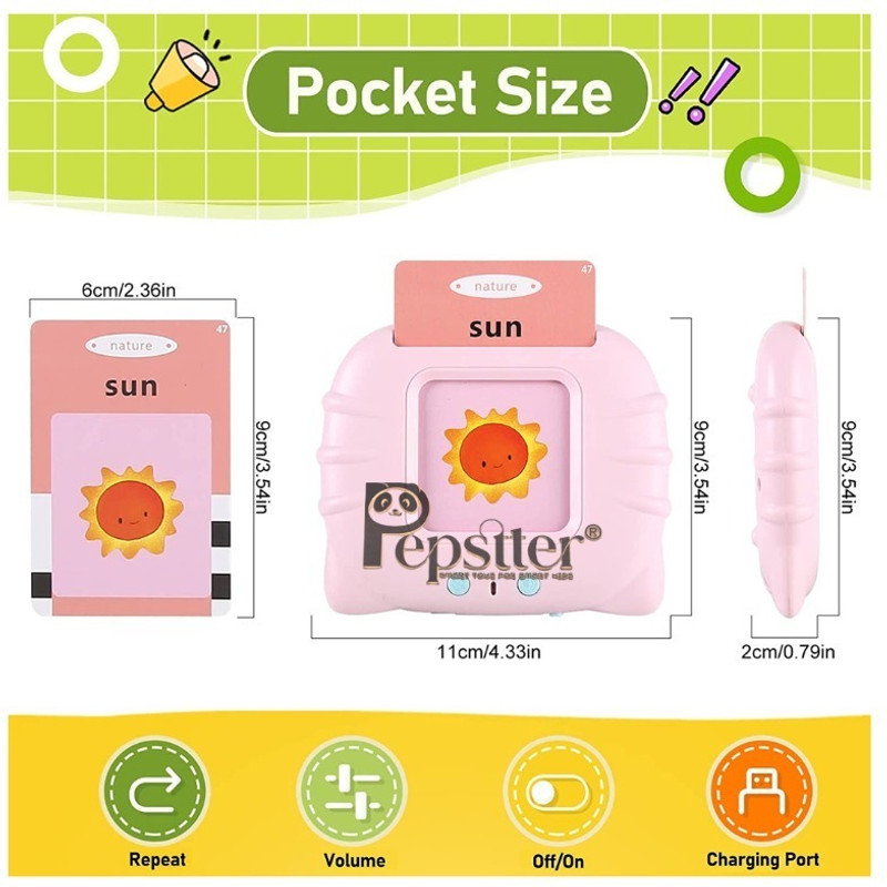 Pepstter Flash Cards for Toddlers 2-4 Years - 112 Flashcard