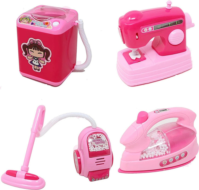 NIYAMAT Battery Operated Toys ,Washing Machine , Sewing Machine, Vacuum Cleaner & Iron