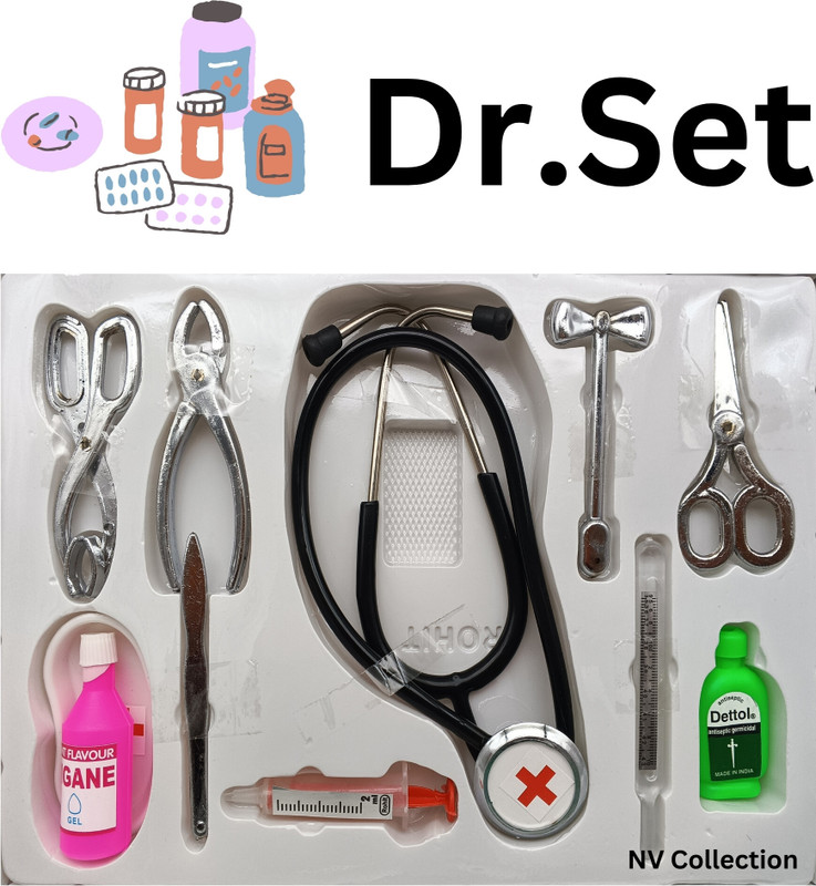 NV COLLECTION Metal-Styled Medical Kit for Children’s Play