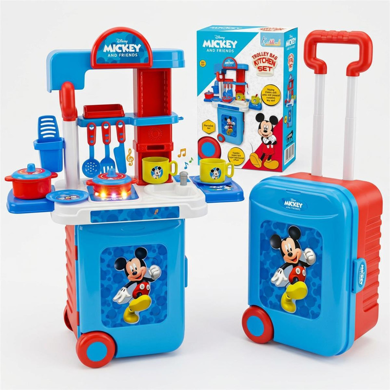 Kriiddaank Mickey Kitchen Set with Trolley Pretend Play Set