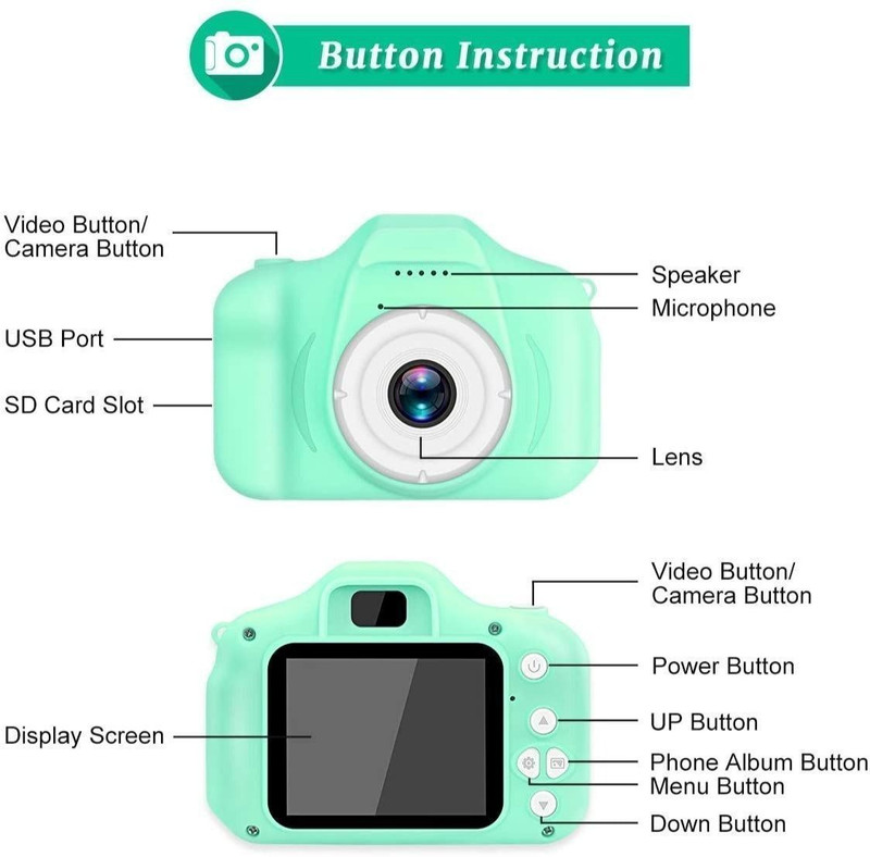 TUSHIKA Digital Camera for Kids with Video,HD Digital Video Camera Toys for Girls/Boys