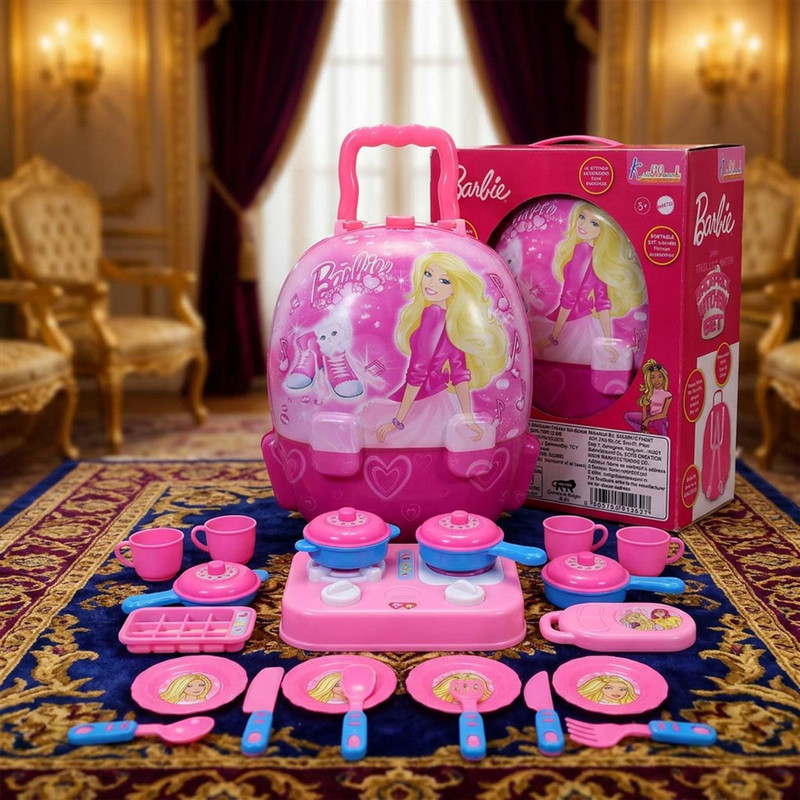 Kriiddaank Barbie Backpack Kitchen and Doctor Role Play Set