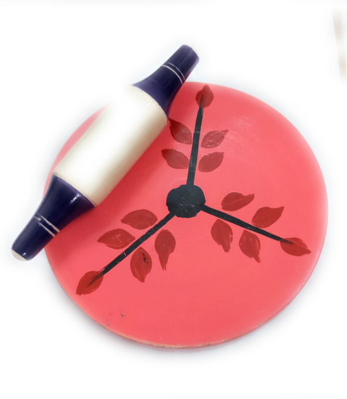 Funwood Games Handmade Woooden Chakla Belan Set with Rolling Pin and Board Toy Set for Kids
