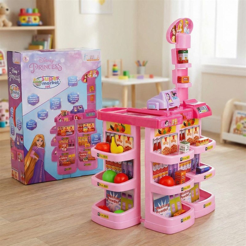 Kriiddaank Disney Princess Theme Supermarket Set with Cash Register