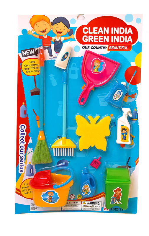 ROSEFAIR 10 PCS Kids Cleaning Set, Pretend Play House Cleaning Tools with Broom, Mop,etc.