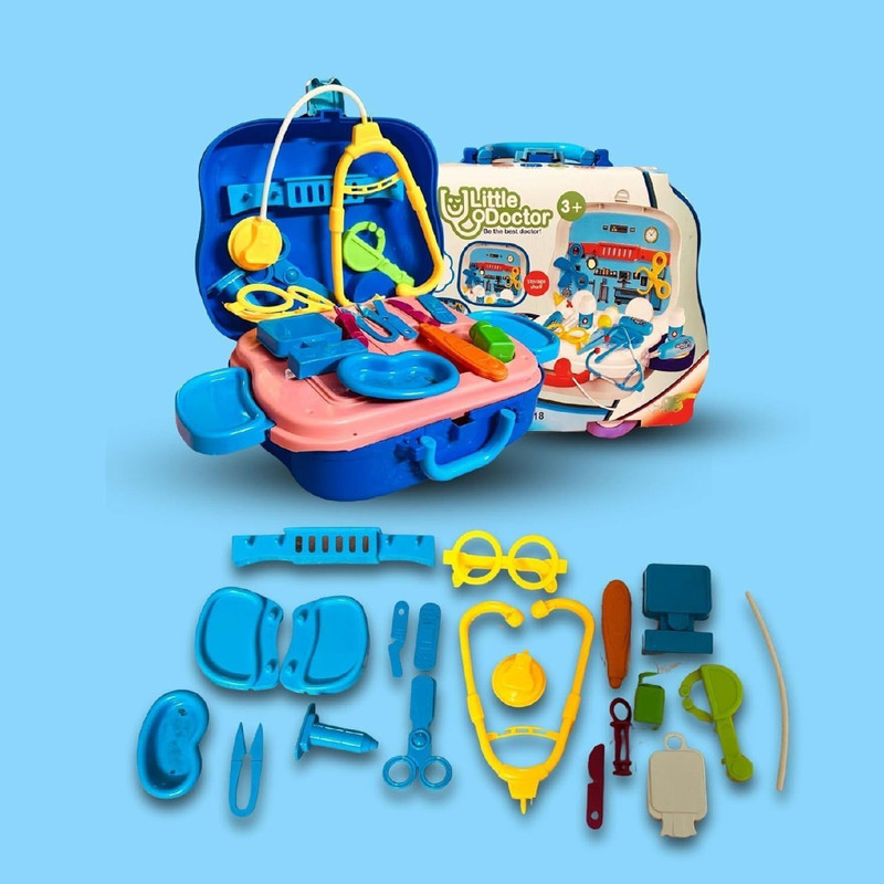 Extrawish 3 in 1 Doctor Play Set Carry Along Pretend Role Play Toy Dr Set Toys for Kids